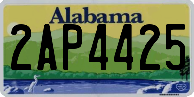 AL license plate 2AP4425
