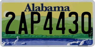 AL license plate 2AP4430