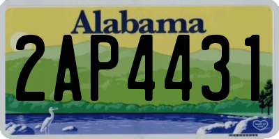 AL license plate 2AP4431