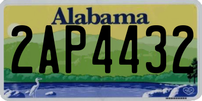 AL license plate 2AP4432