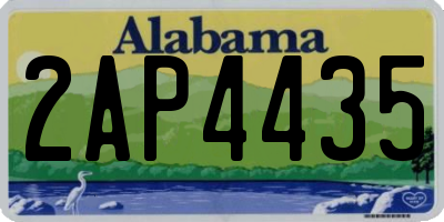 AL license plate 2AP4435