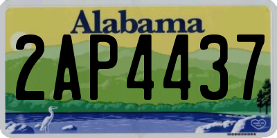 AL license plate 2AP4437