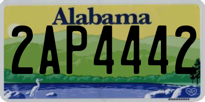 AL license plate 2AP4442