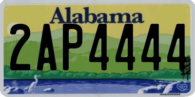 AL license plate 2AP4444