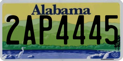 AL license plate 2AP4445
