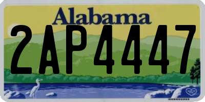 AL license plate 2AP4447
