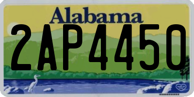 AL license plate 2AP4450