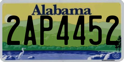AL license plate 2AP4452