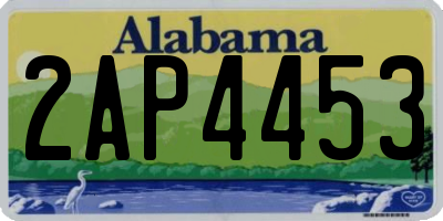 AL license plate 2AP4453