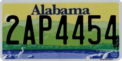AL license plate 2AP4454