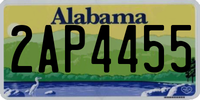 AL license plate 2AP4455