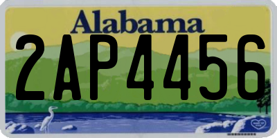 AL license plate 2AP4456