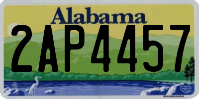 AL license plate 2AP4457
