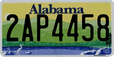 AL license plate 2AP4458
