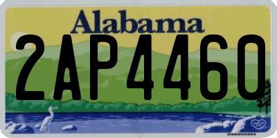 AL license plate 2AP4460