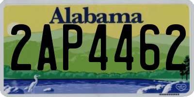 AL license plate 2AP4462