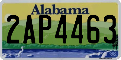 AL license plate 2AP4463