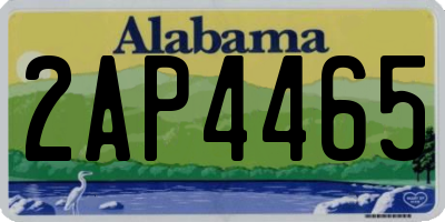 AL license plate 2AP4465