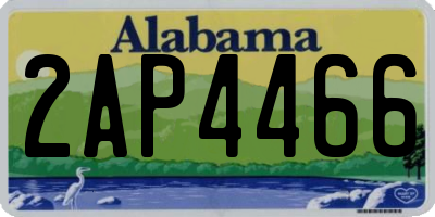 AL license plate 2AP4466