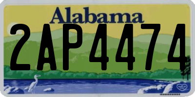 AL license plate 2AP4474