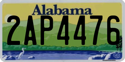 AL license plate 2AP4476