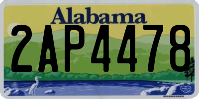 AL license plate 2AP4478