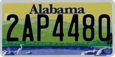 AL license plate 2AP4480