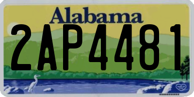AL license plate 2AP4481