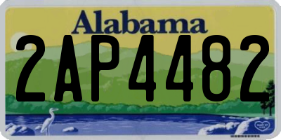 AL license plate 2AP4482