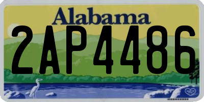 AL license plate 2AP4486
