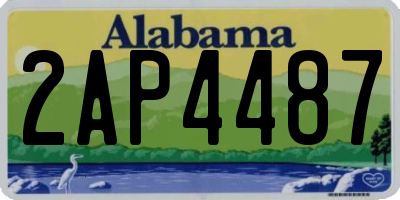AL license plate 2AP4487