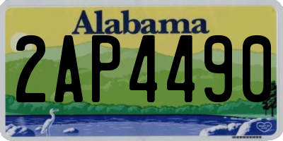 AL license plate 2AP4490