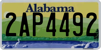 AL license plate 2AP4492