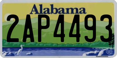 AL license plate 2AP4493