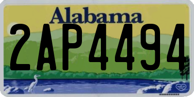 AL license plate 2AP4494