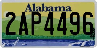 AL license plate 2AP4496