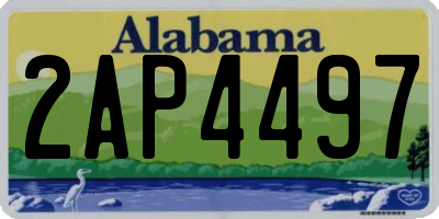 AL license plate 2AP4497