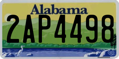 AL license plate 2AP4498
