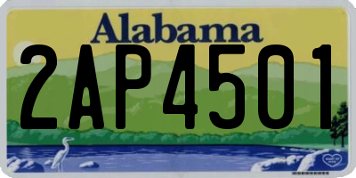 AL license plate 2AP4501