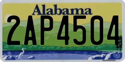 AL license plate 2AP4504