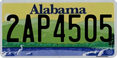 AL license plate 2AP4505