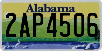 AL license plate 2AP4506
