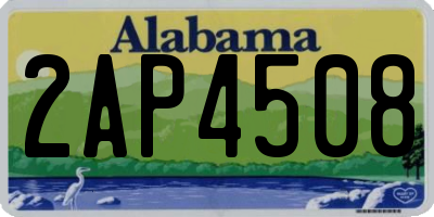 AL license plate 2AP4508