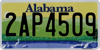 AL license plate 2AP4509