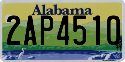 AL license plate 2AP4510