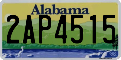 AL license plate 2AP4515