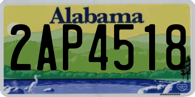 AL license plate 2AP4518