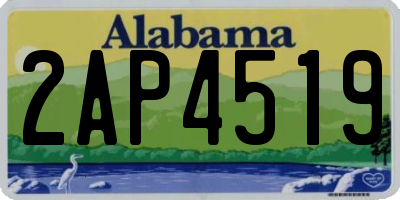AL license plate 2AP4519