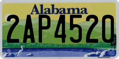 AL license plate 2AP4520