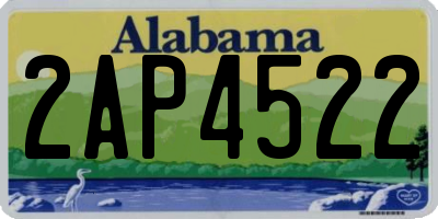 AL license plate 2AP4522